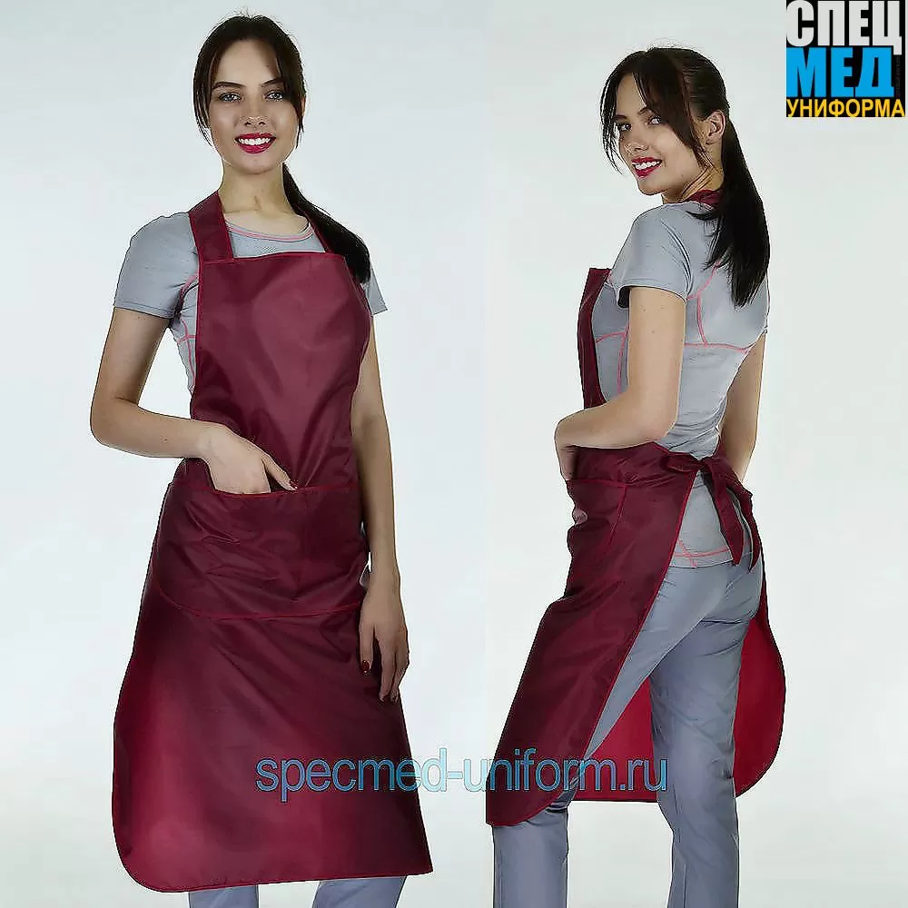 Передник для мойки бордо